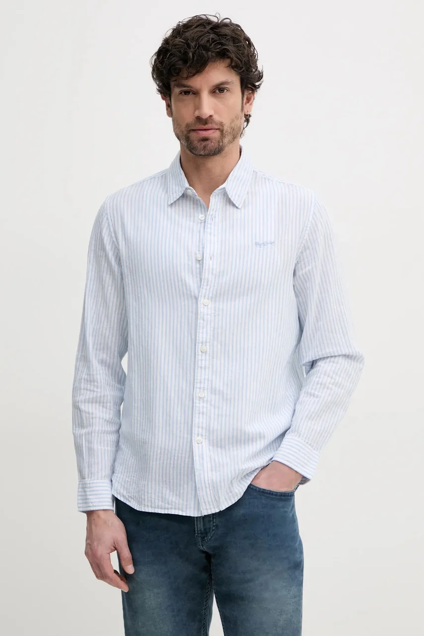 Pepe Jeans Ленена риза ARMANDO