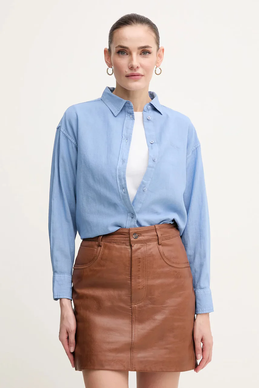 Pepe Jeans Ленена риза CHIPPER