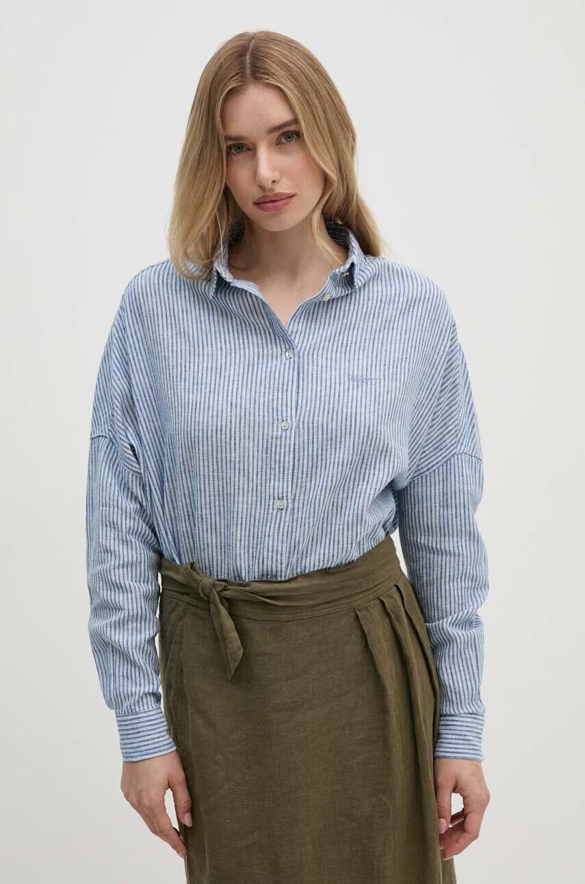 Pepe Jeans Ленена риза MARCEL