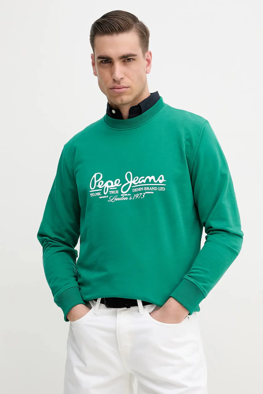 Pepe Jeans Памучен суичър DUMAS CREW