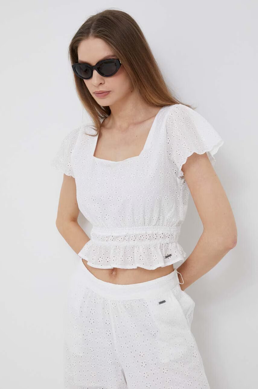 Pepe Jeans Памучен топ Artemis