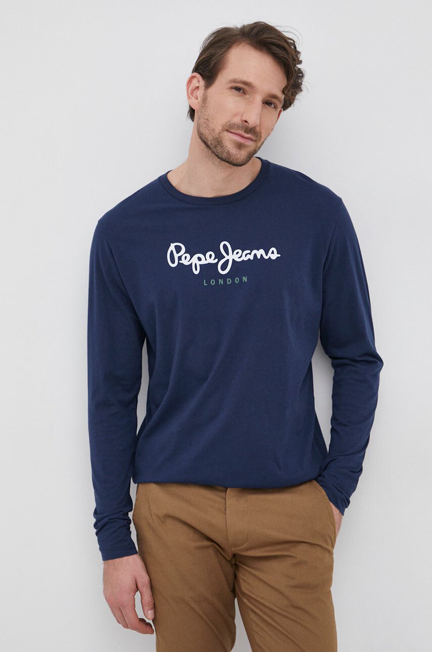 Pepe Jeans Памучна блуза с дълги ръкави EGGO LONG N