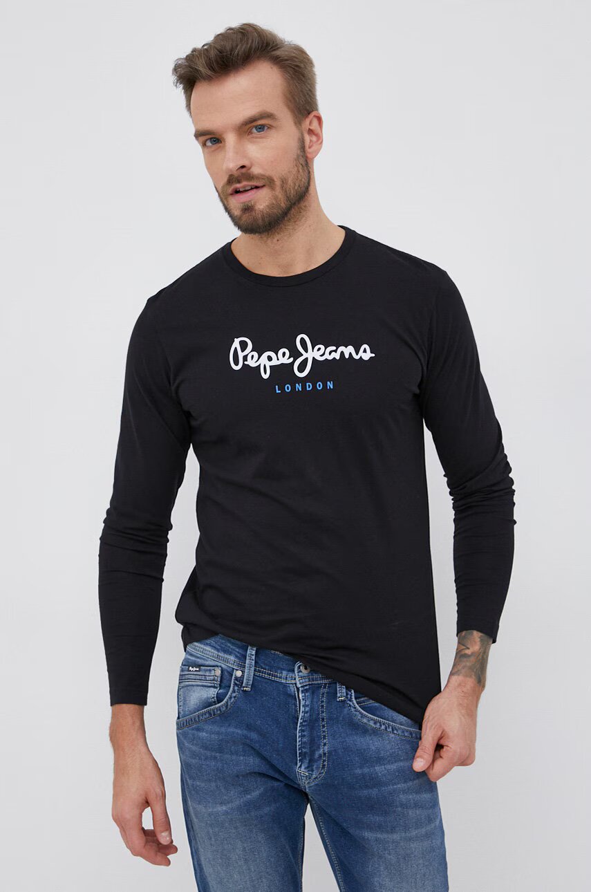 Pepe Jeans Памучна блуза с дълги ръкави Eggo Long N