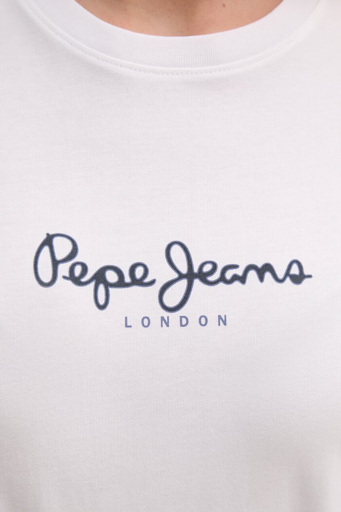 Pepe Jeans Памучна блуза с дълги ръкави FIORE LS в бяло PL505947