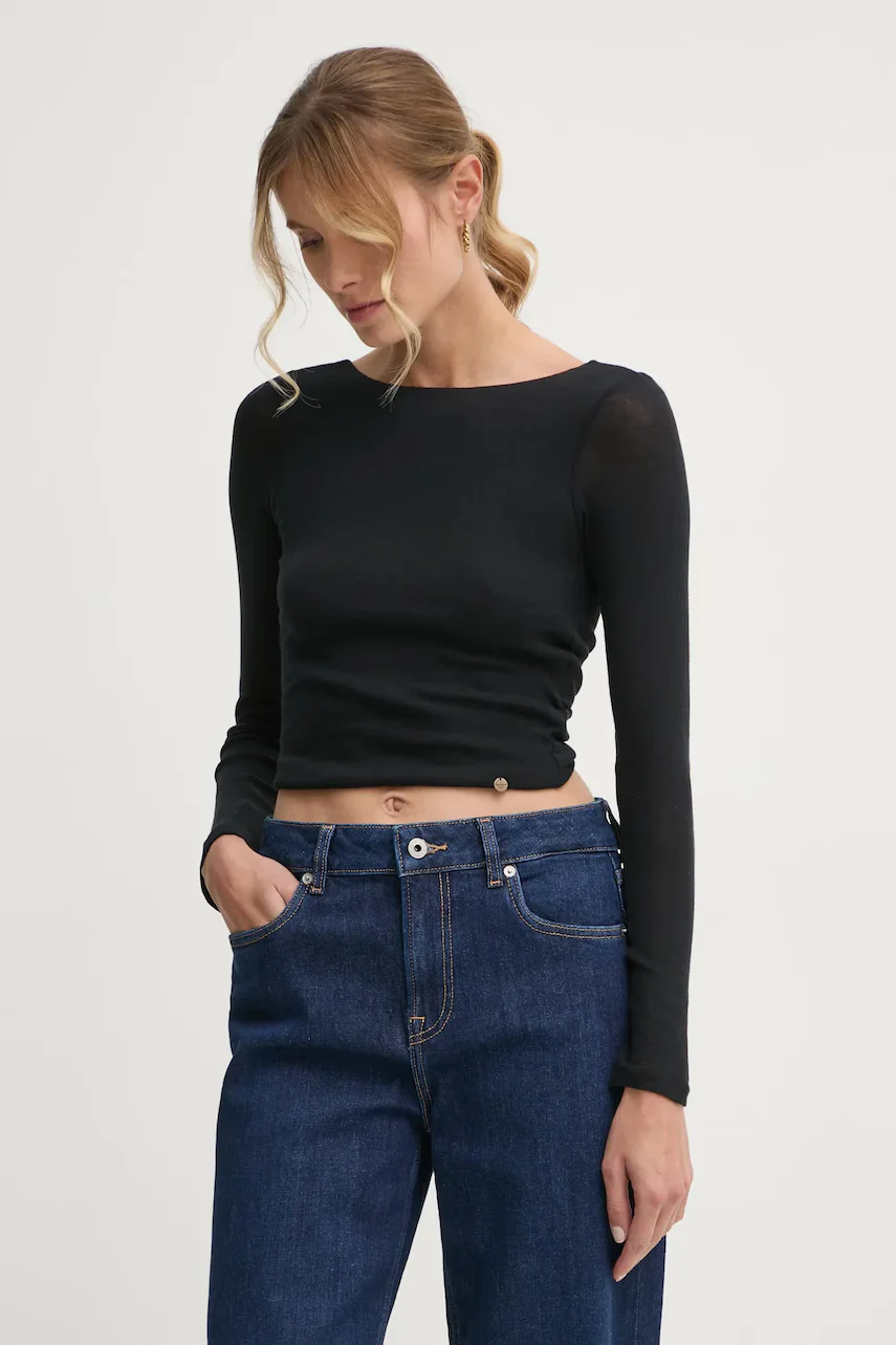 Pepe Jeans Памучна блуза с дълги ръкави LULLY