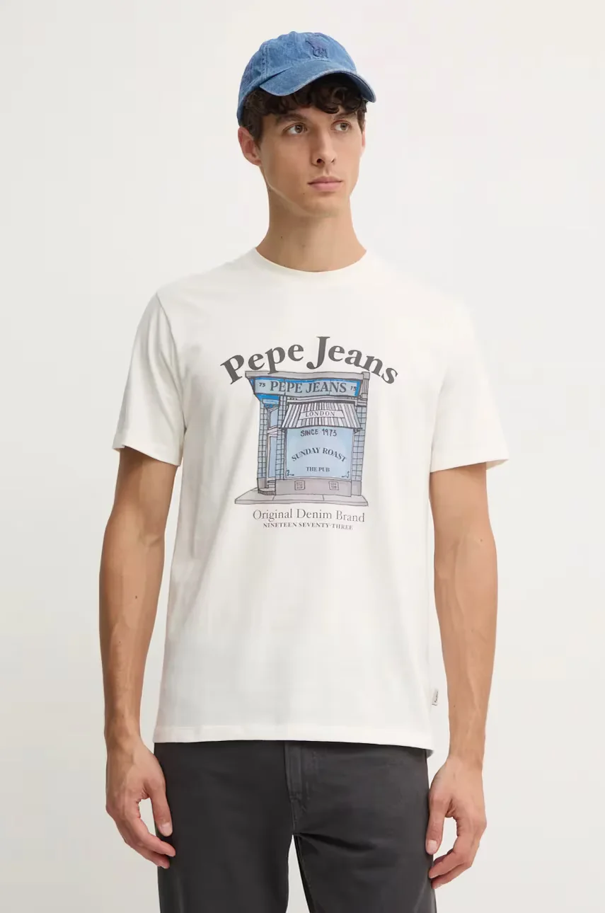 Pepe Jeans Памучна тениска AGGO