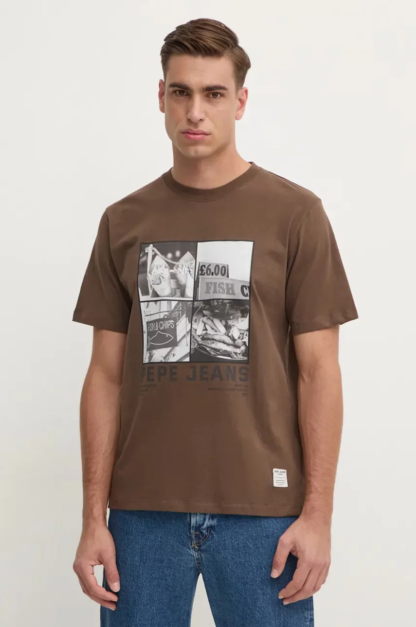 Pepe Jeans Памучна тениска AWEST