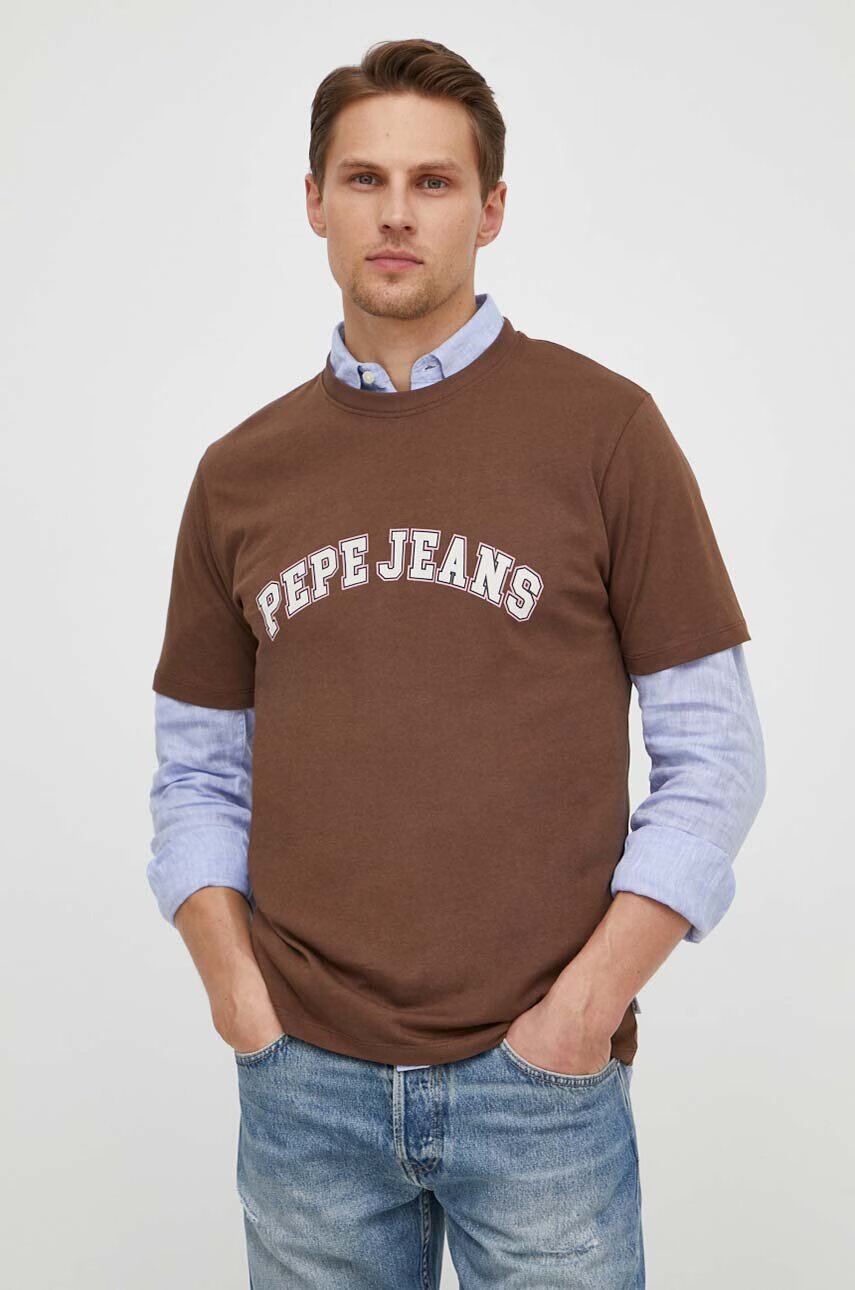 Pepe Jeans Памучна тениска CLEMENT