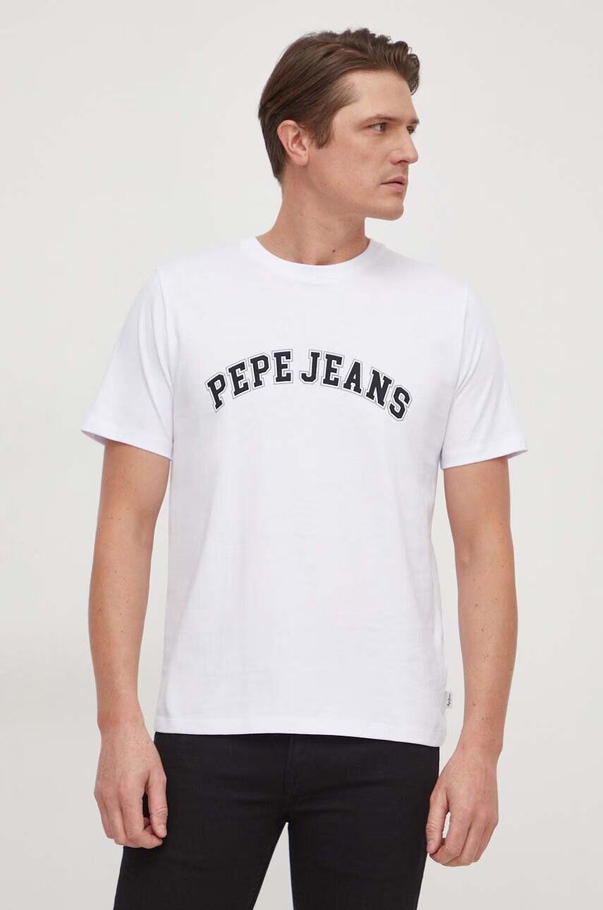 Pepe Jeans Памучна тениска CLEMENT