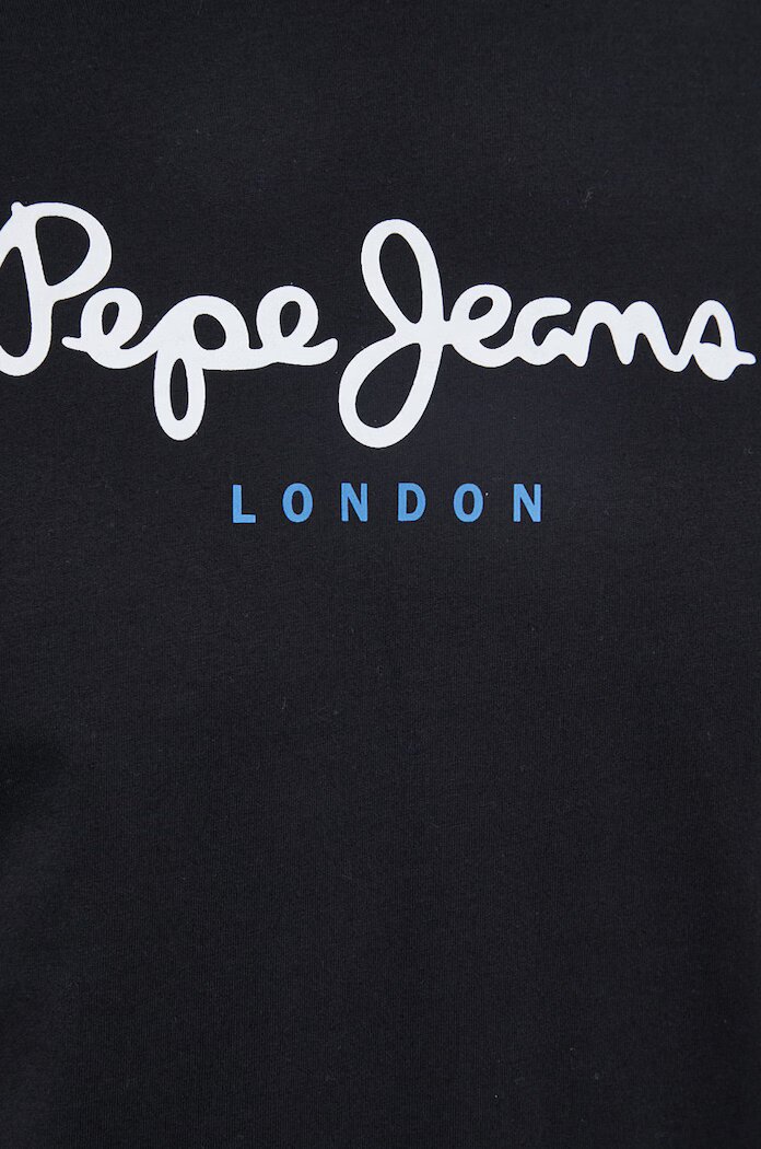Pepe Jeans Памучна тениска Eggo N в тъмносиньо PMB10397