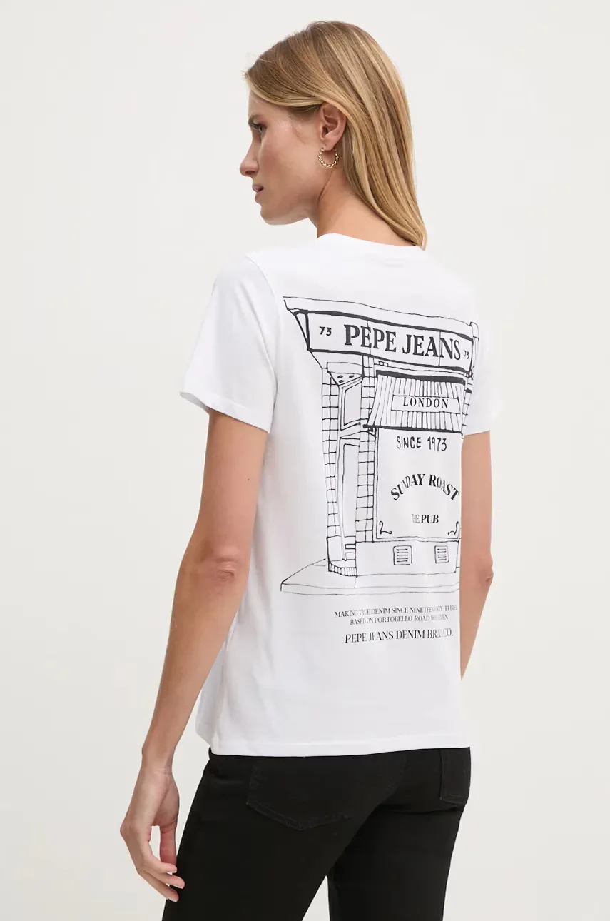 Pepe Jeans Памучна тениска GENEVIVE