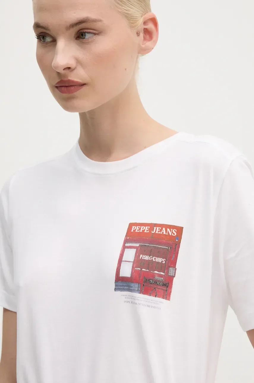 Pepe Jeans Памучна тениска GWENDOLYN