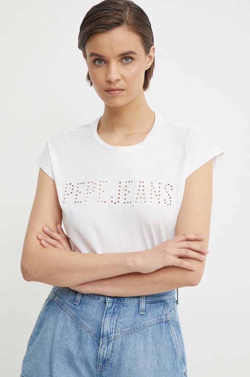 Pepe Jeans Памучна тениска LILITH