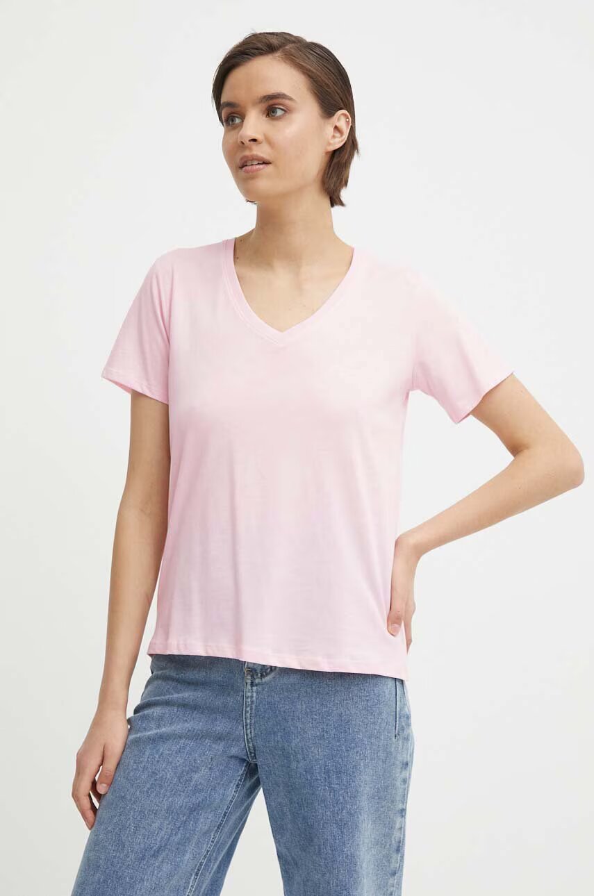 Pepe Jeans Памучна тениска LORETTE V NECK
