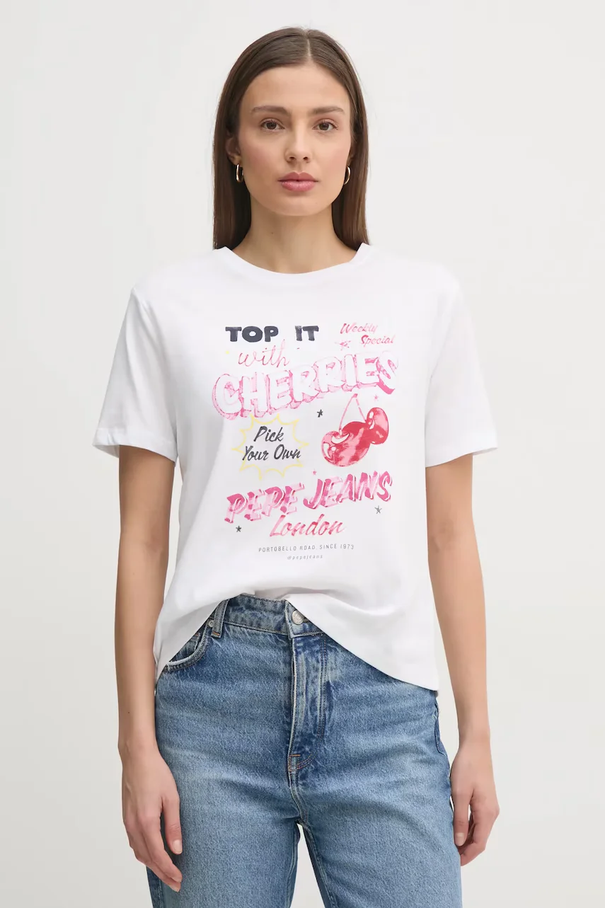 Pepe Jeans Памучна тениска ROXANE