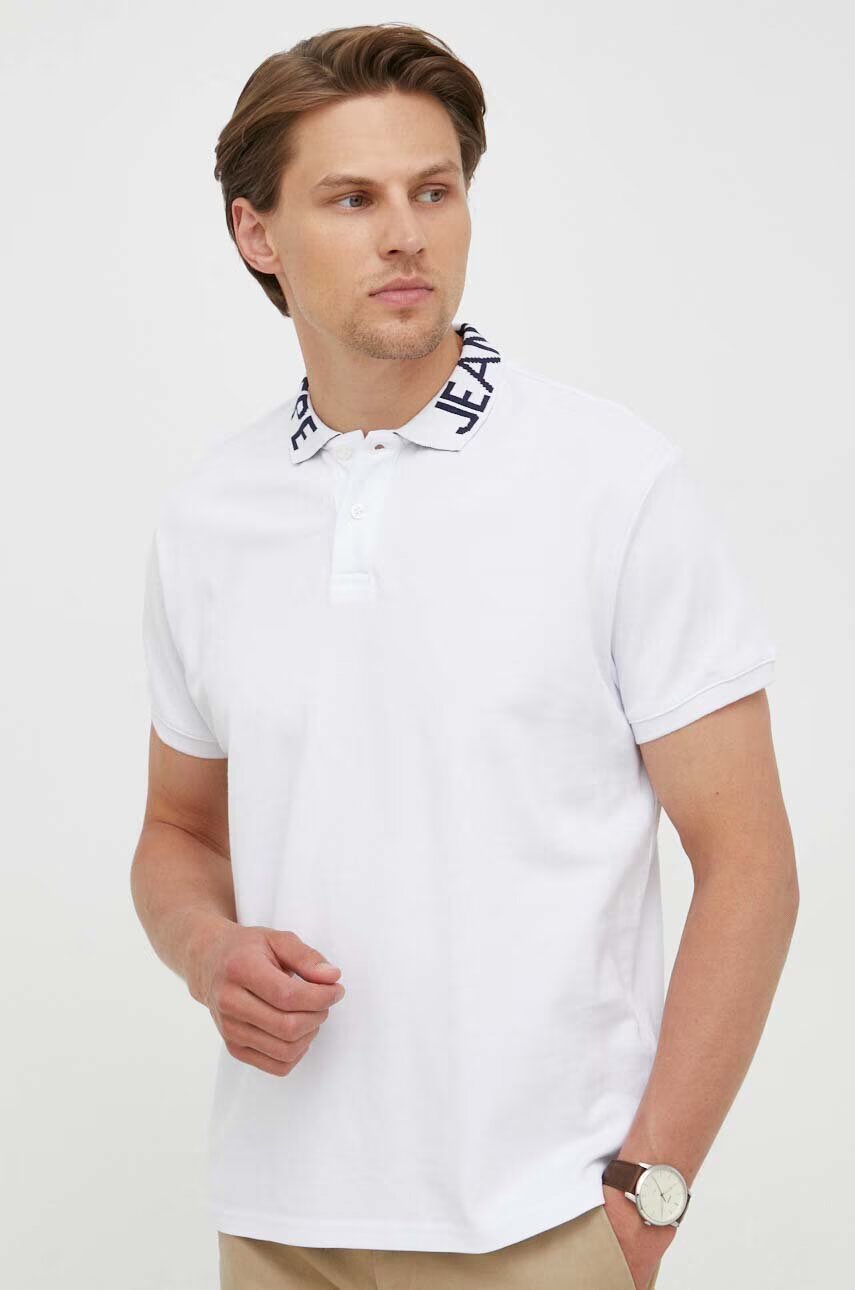 Pepe Jeans Памучна тениска с яка