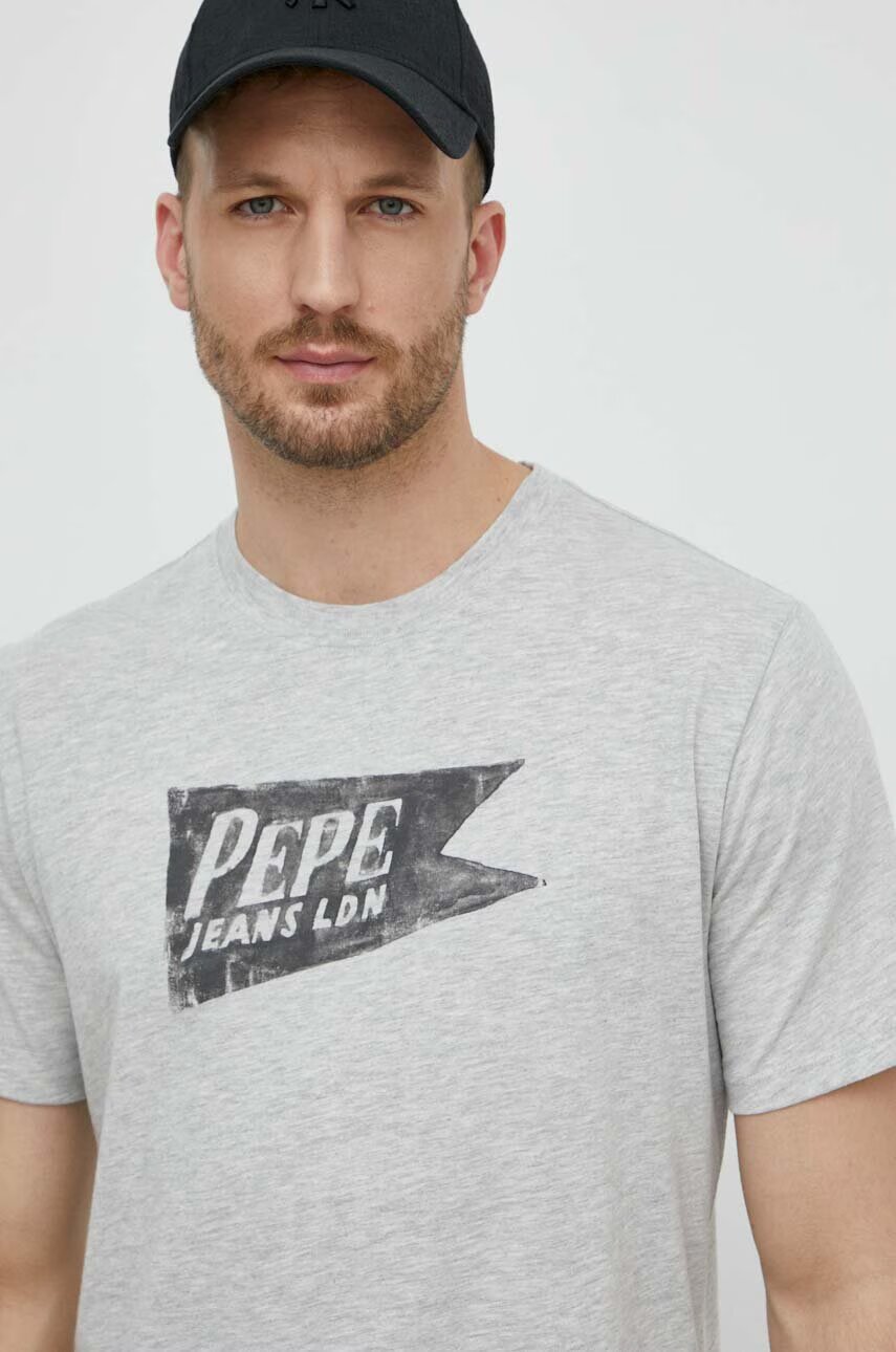 Pepe Jeans Памучна тениска SINGLE CARDIFF