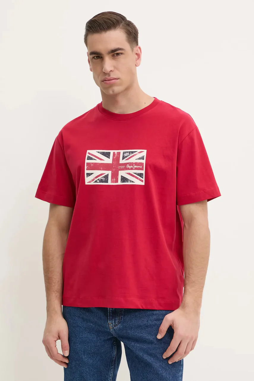 Pepe Jeans Памучна тениска UNION TEE
