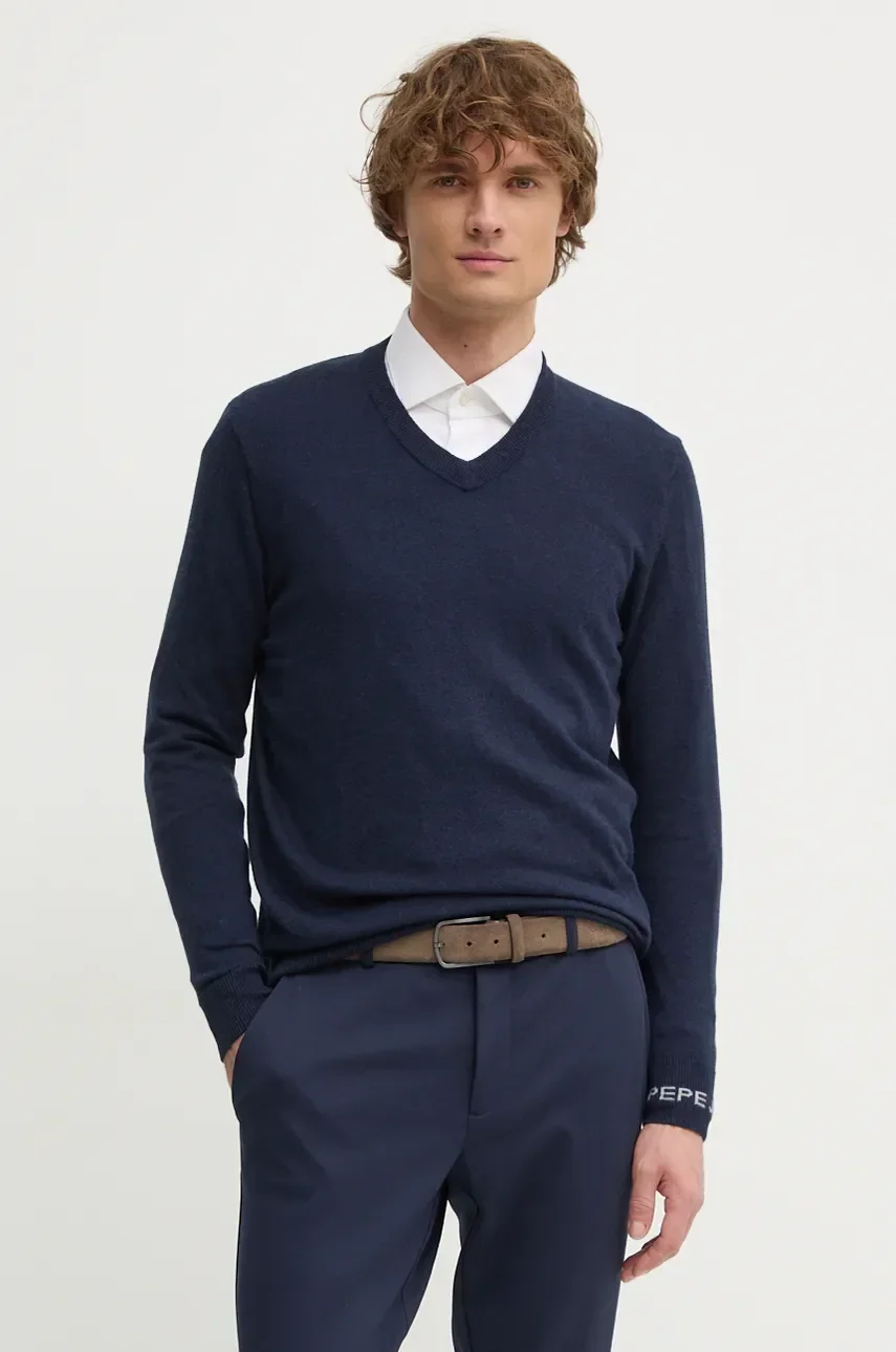 Pepe Jeans Пуловер с вълна NEW ANDRE V NECK
