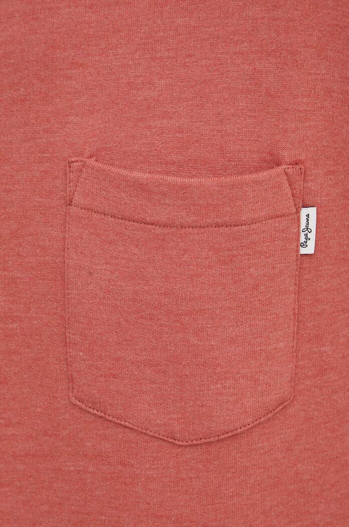 Pepe Jeans Суичър MANS CREW в розово с изчистен дизайн PM582696