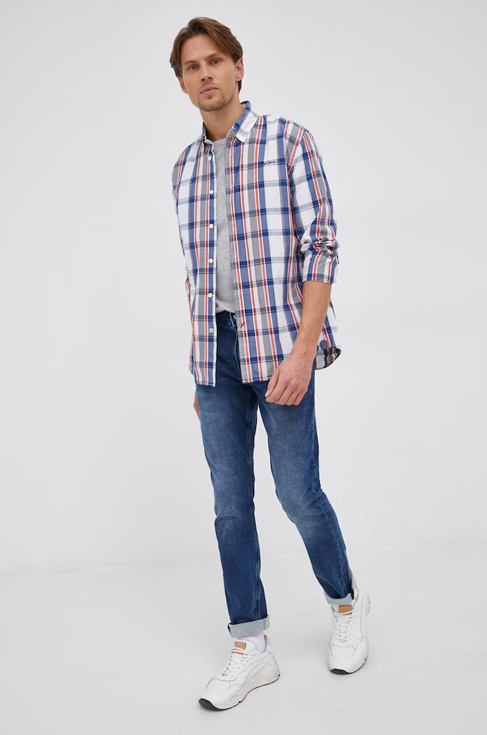 Pepe Jeans Тениска Original Basic 3 в меланж на сиво