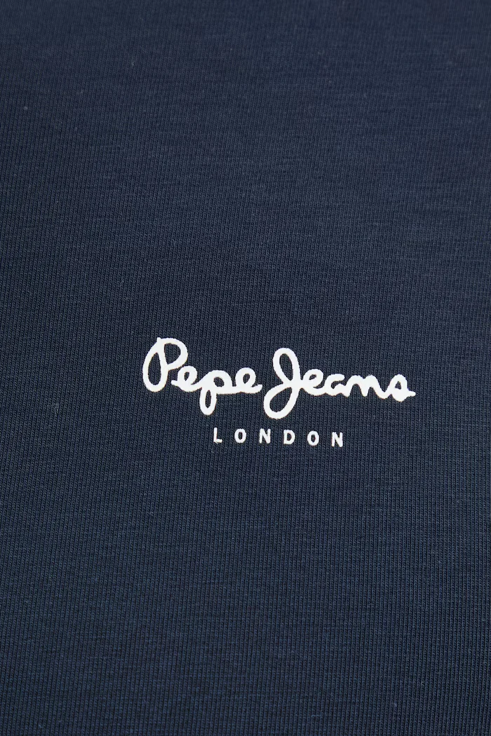Pepe Jeans Тениска ORIGINAL BASIC 3N в тъмносиньо с принт PM508212