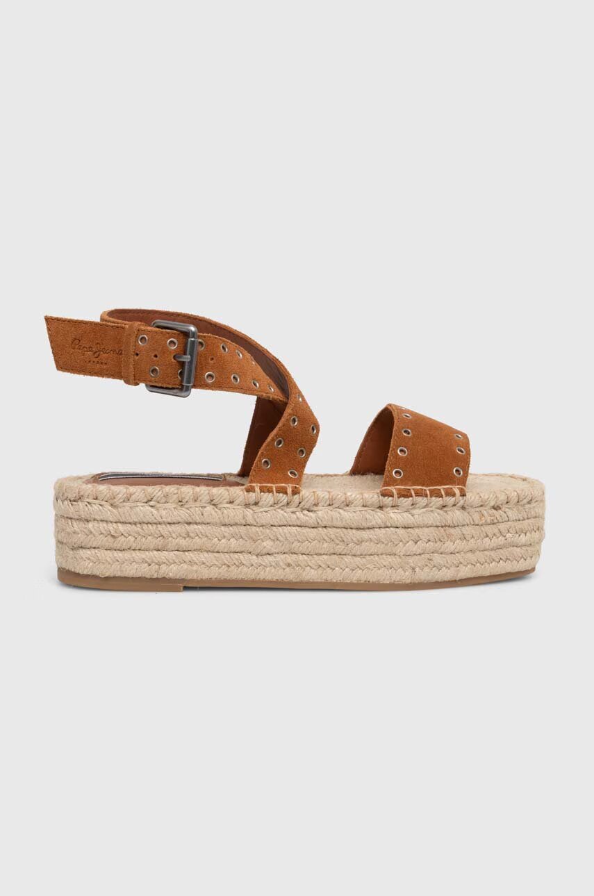 Pepe Jeans Велурени сандали PLS90657