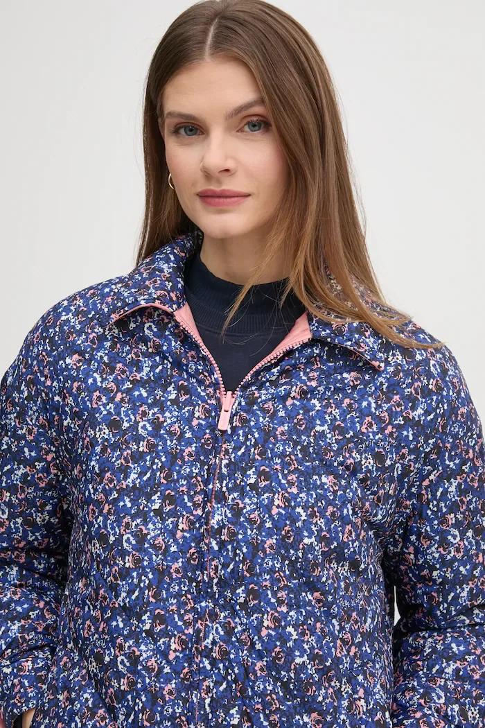 Pepe Jeans Яке с две лица FLEUR DAILY в розово преходен модел с уголемена кройка PL402499