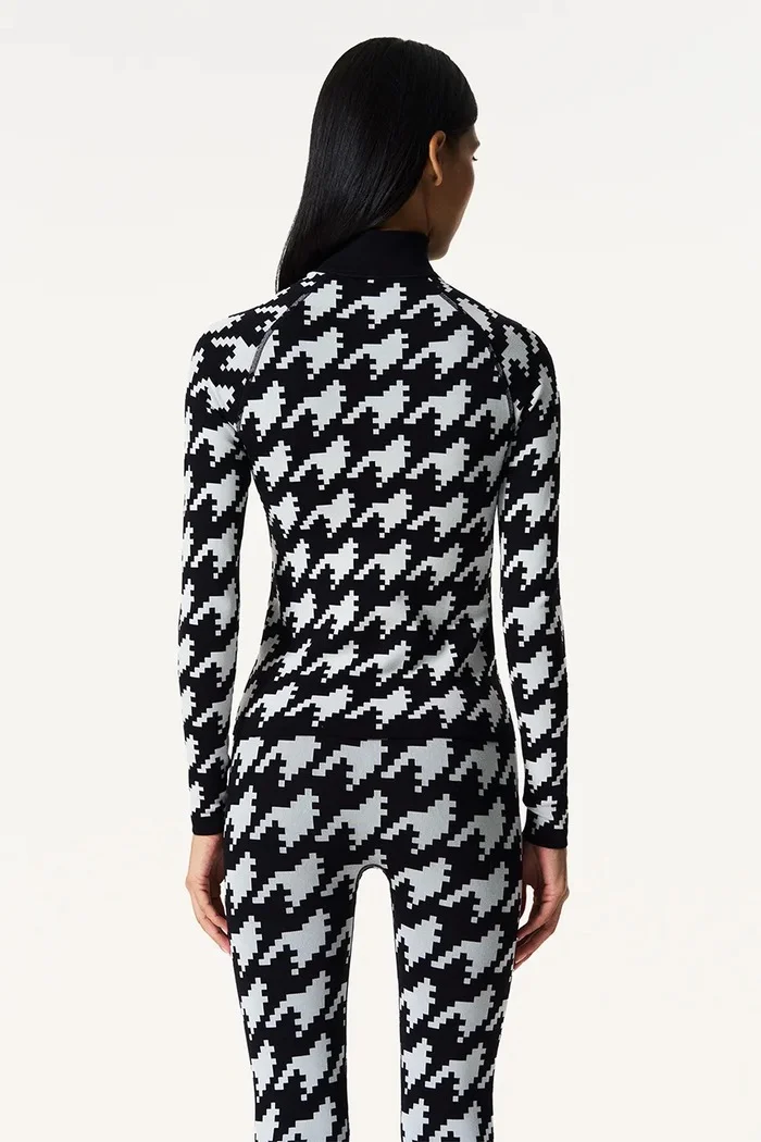 Perfect Moment функционална блуза с дълги ръкави Perfect Jacquard черна W3001122