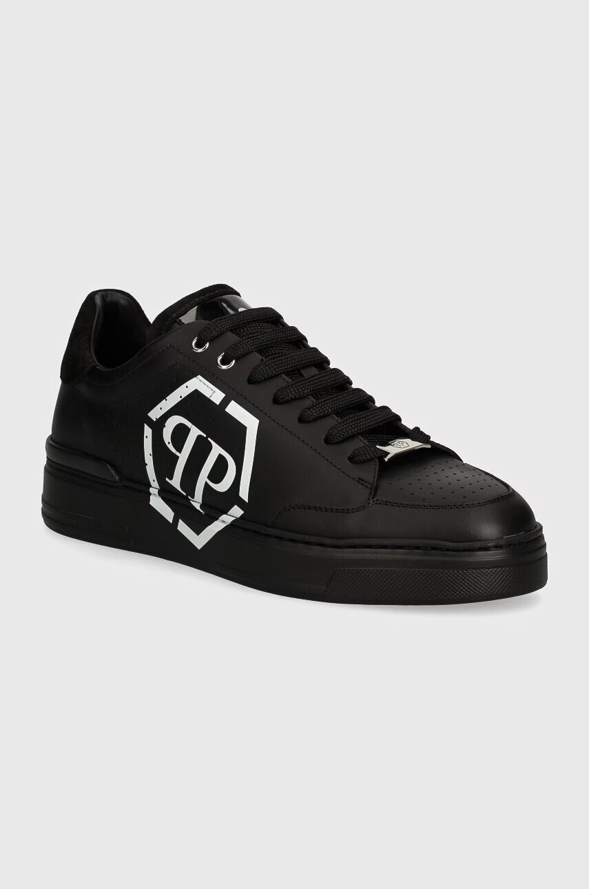 PHILIPP PLEIN Кожени маратонки Lo-Top Hexagon