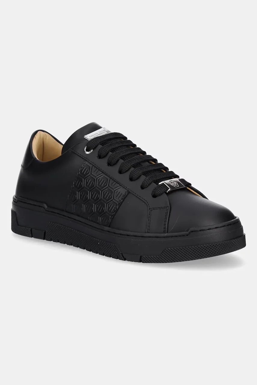 PHILIPP PLEIN Кожени маратонки Lo-Top Monogram