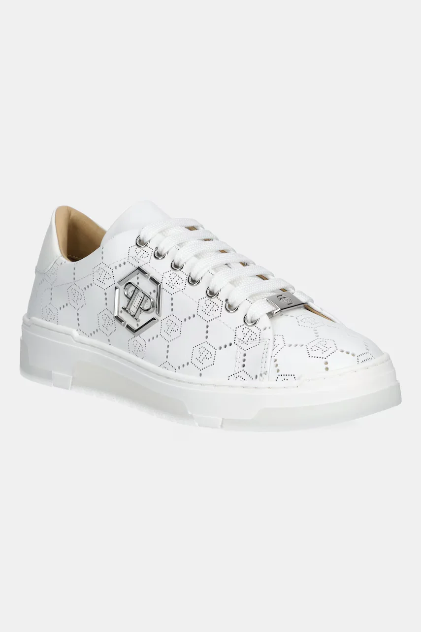 PHILIPP PLEIN Кожени маратонки Lo-Top Monogram