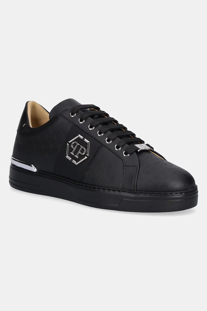 PHILIPP PLEIN Кожени маратонки Lo-Top Monogram