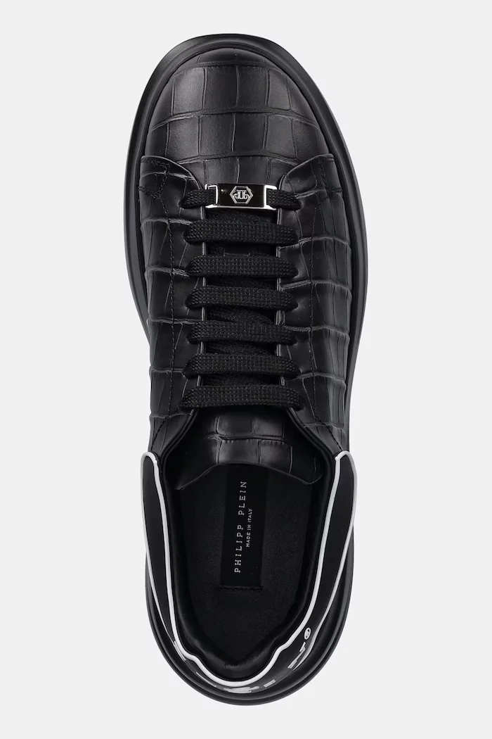 PHILIPP PLEIN Кожени маратонки Megastar в черно USC0771.PLE005.0202