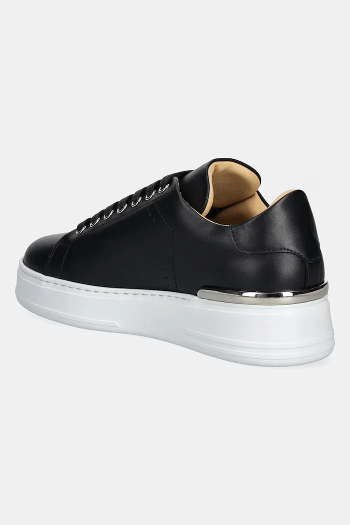PHILIPP PLEIN Кожени маратонки Nappa Lo-Top Hexagon в черно USC0670 PLE010N 02