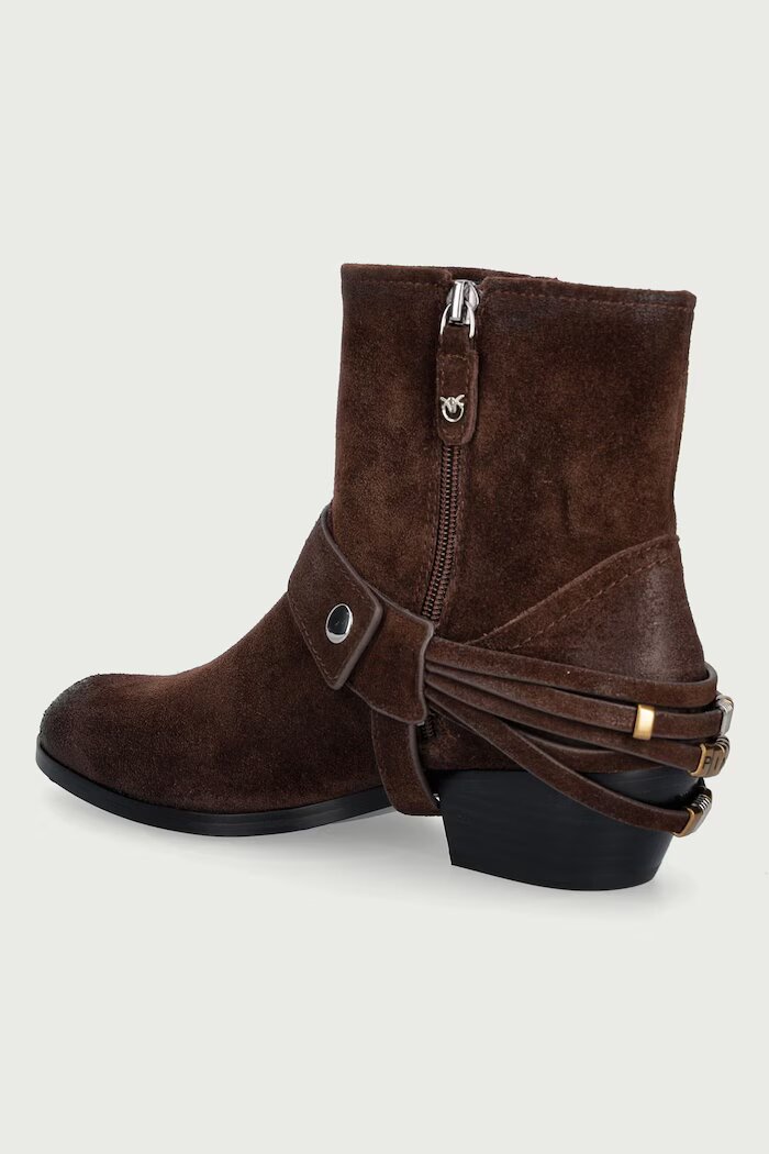 Pinko боти от велур Jane 07 кафяви SD0557P151L72