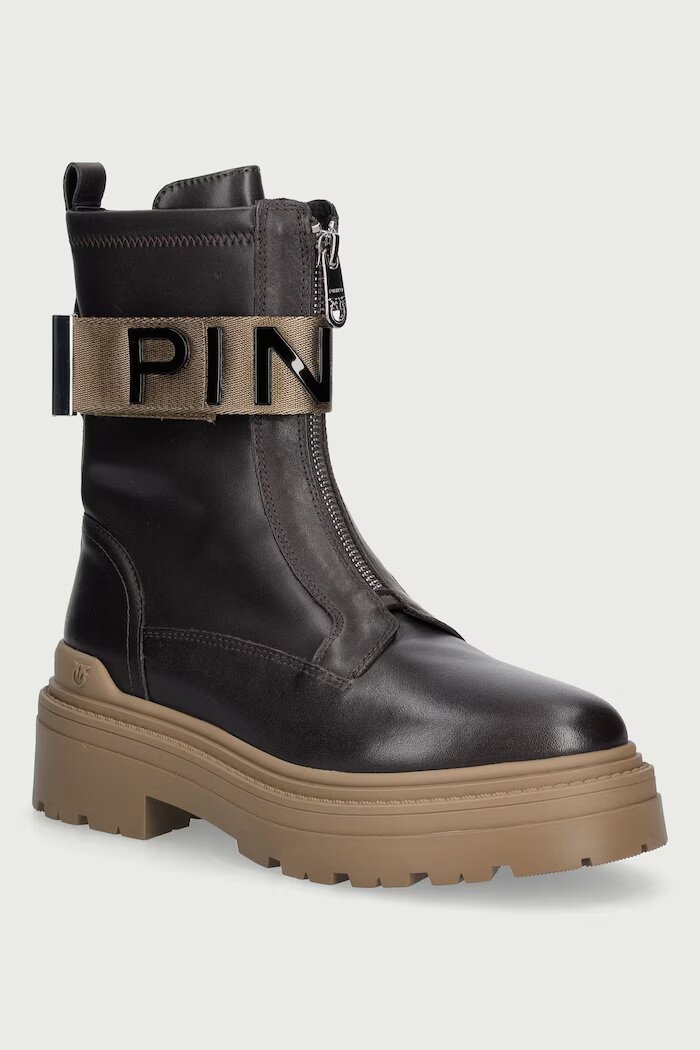 Pinko боти с дължина до глезена дамски Mia 13 кафяви SD0219P061L72