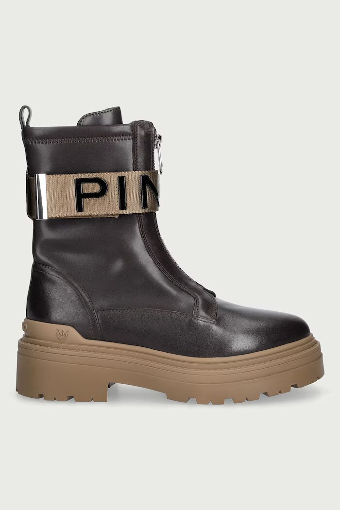 Pinko боти с дължина до глезена дамски Mia 13 кафяви SD0219P061L72