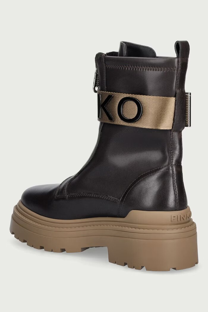 Pinko боти с дължина до глезена дамски Mia 13 кафяви SD0219P061L72