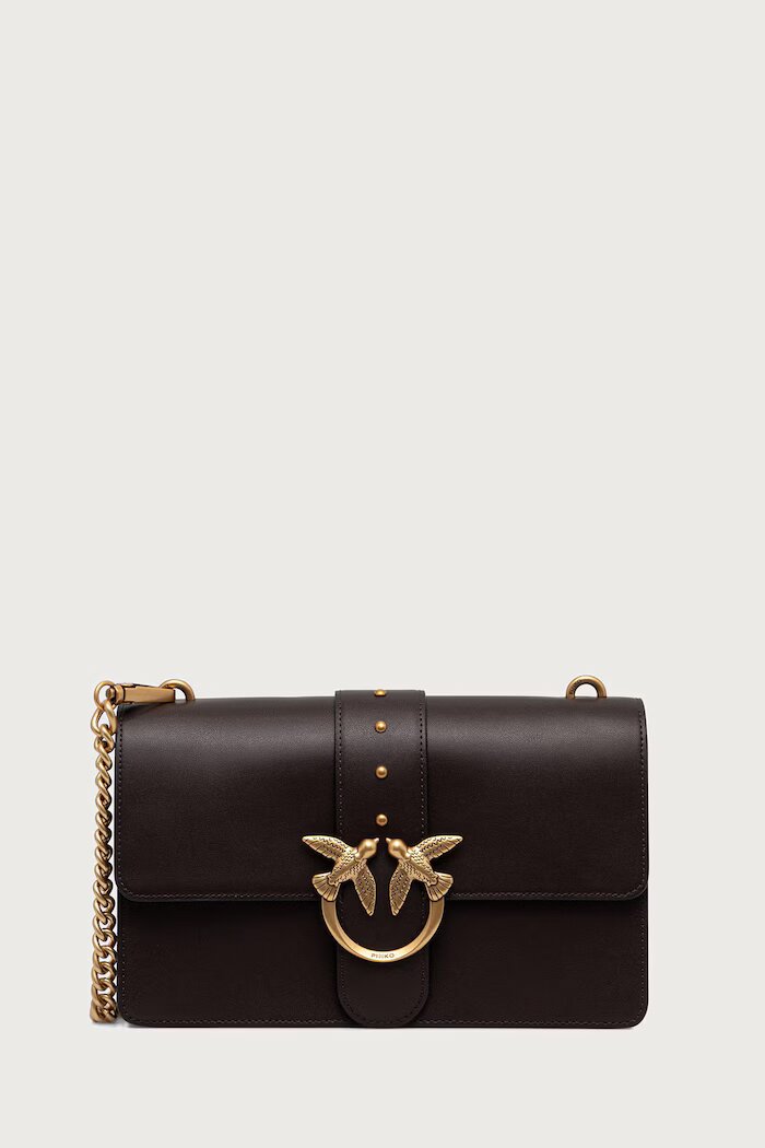 Pinko чанта crossbody дамска от кожа бордо 105857 A0F1