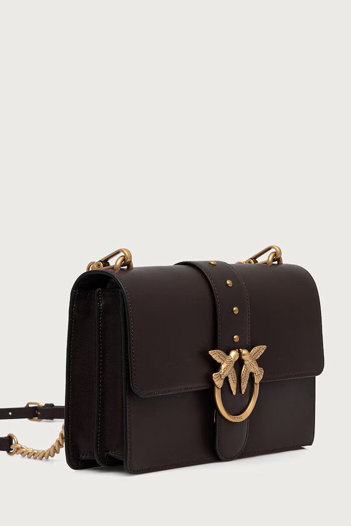 Pinko чанта crossbody дамска от кожа бордо 105857 A0F1