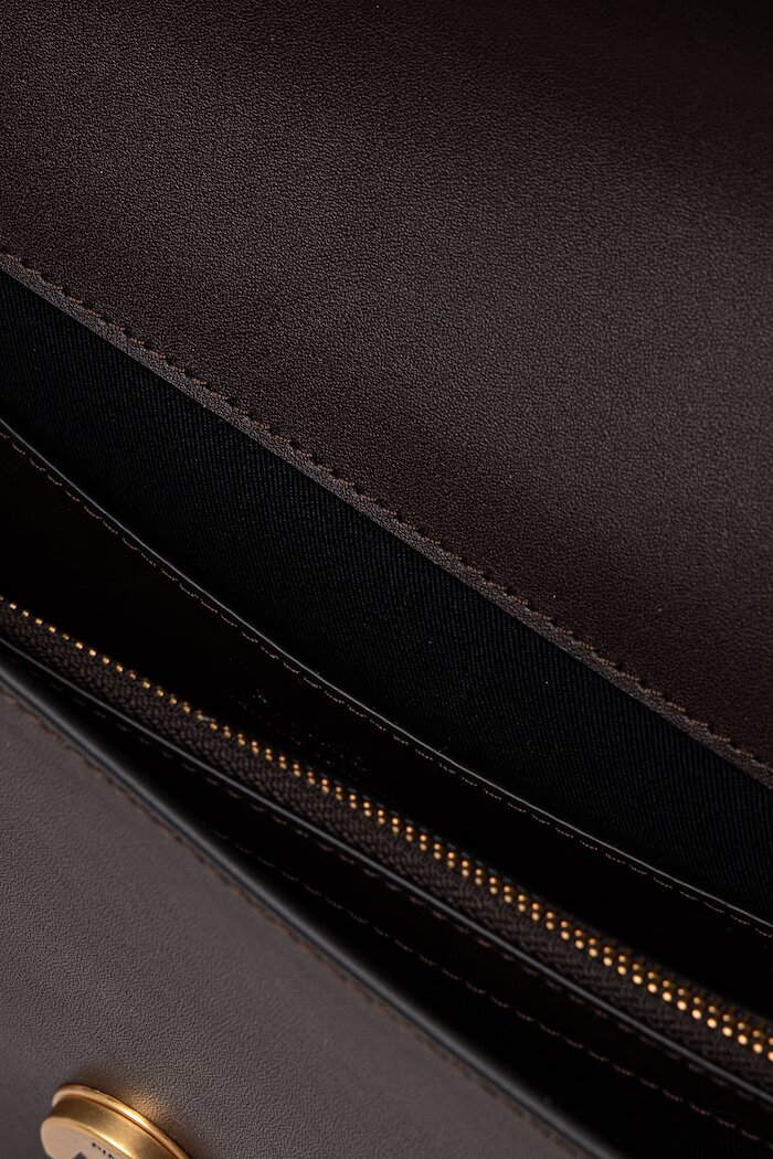 Pinko чанта crossbody дамска от кожа бордо 105857 A0F1