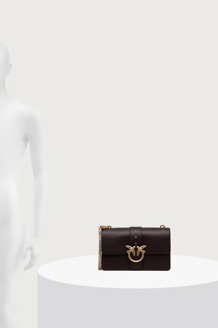 Pinko чанта crossbody дамска от кожа бордо 105857 A0F1