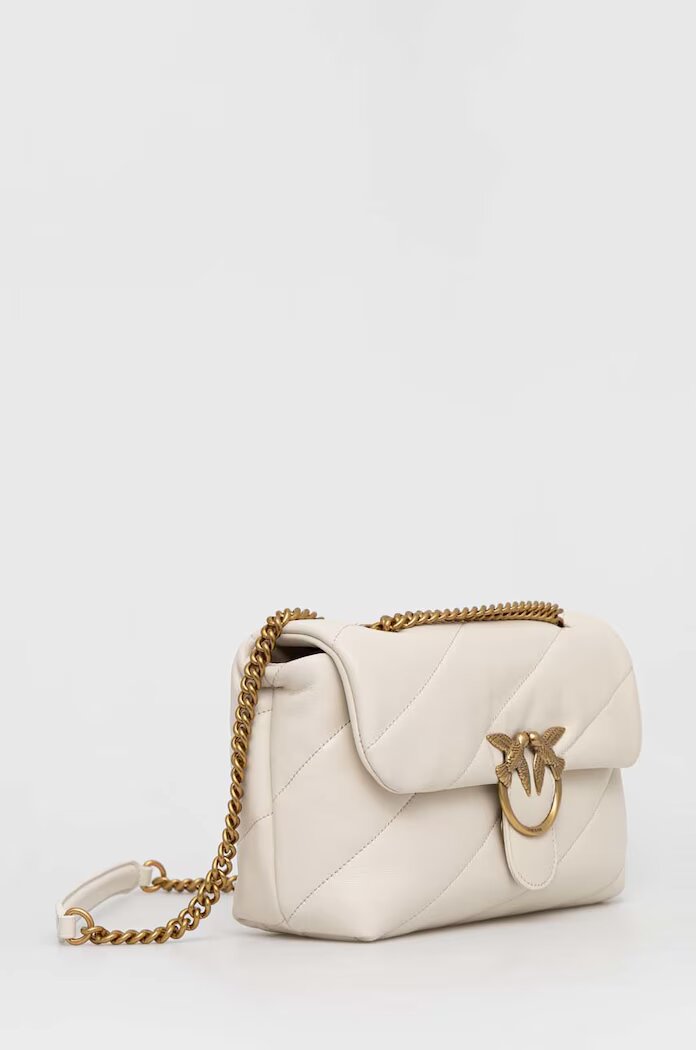 Pinko чанта crossbody дамска от кожа бяла 100038 A0F2