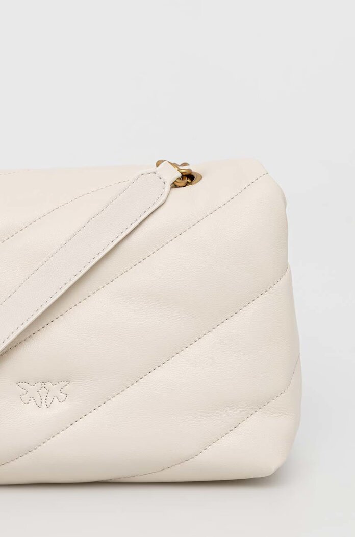 Pinko чанта crossbody дамска от кожа бяла 100038 A0F2