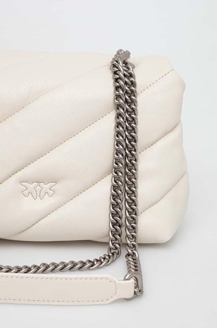 Pinko чанта crossbody дамска от кожа бяла 100039 A0F2