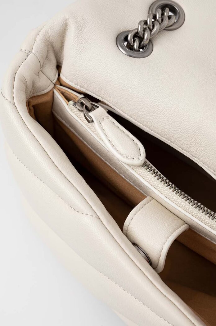 Pinko чанта crossbody дамска от кожа бяла 100039 A0F2