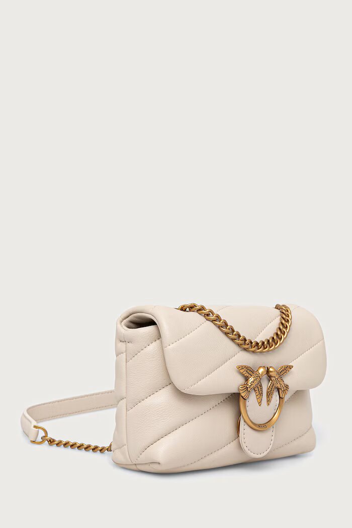 Pinko чанта crossbody дамска от кожа бяла 100040 A0F2