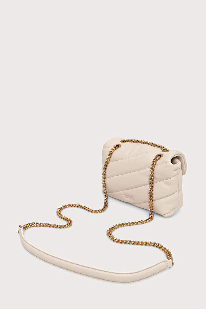 Pinko чанта crossbody дамска от кожа бяла 100040 A0F2