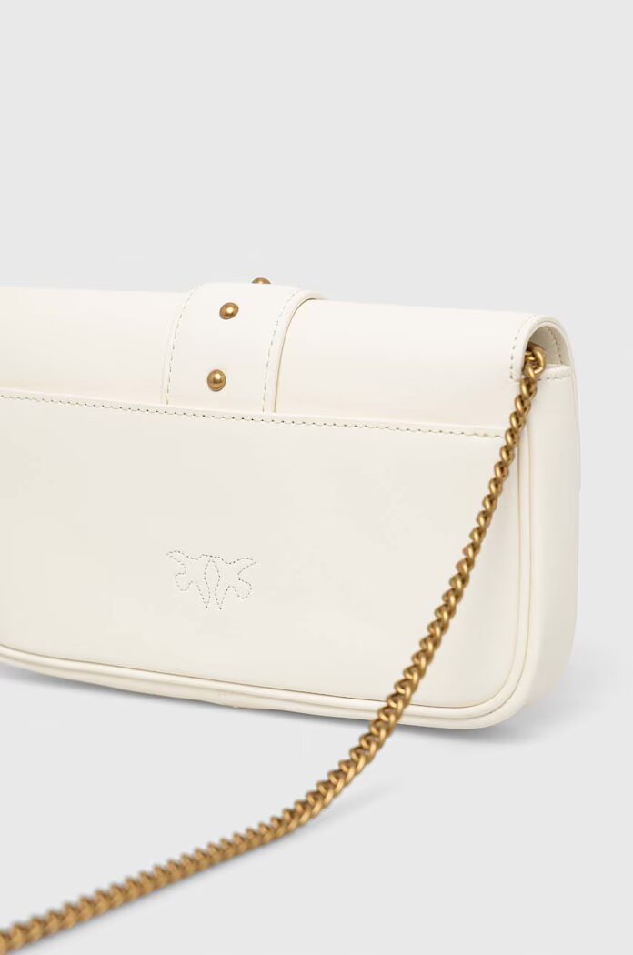 Pinko чанта crossbody дамска от кожа бяла 100061 A0F1